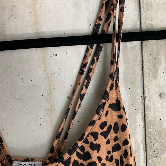 Leopard Print Crop Top Tank Top - Picture 5 of 5